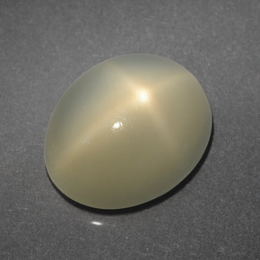 Piedra de luna estrella crema natural de 4,06 ct, corte óvalo, translúcido