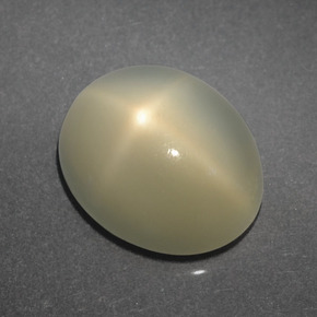 Piedra de luna estrella crema natural de 4,06 ct, corte óvalo, translúcido