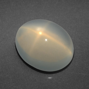 Piedra de luna estrella crema natural de 4,36 ct, corte óvalo, translúcido