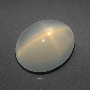 Piedra de luna estrella crema natural de 4,36 ct, corte óvalo, translúcido