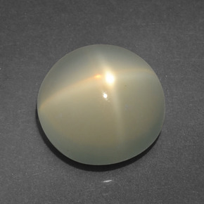 Piedra de luna estrella crema natural de 4,38 ct, corte redondo, translúcido