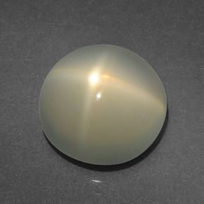 Piedra de luna estrella crema natural de 4,38 ct, corte redondo, translúcido