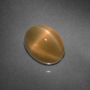 Piedra de luna estrella naranja natural de 3,32 ct, corte óvalo, translúcido