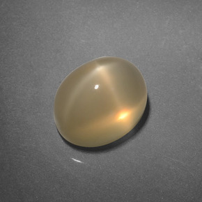 Piedra de luna estrella crema natural de 3,25 ct, corte óvalo, translúcido
