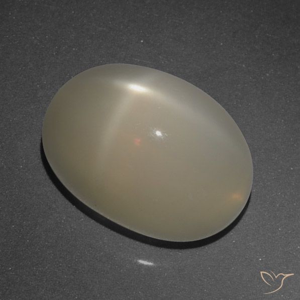 8.95ct Natural Marrón café claro Piedra lunar estrella, Ovalada, Translúcido