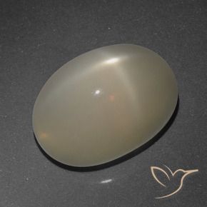 Piedra lunar estrella Marrón café claro natural de 8.95 ct, Ovalada, Translúcido