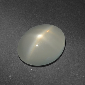 Piedra de luna estrella crema natural de 3,08 ct, corte óvalo, translúcido