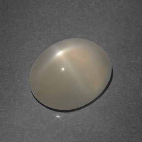 Piedra de luna estrella crema natural de 3,86 ct, corte óvalo, translúcido