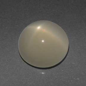 Piedra de luna estrella crema natural de 3,56 ct, corte redondo, translúcido