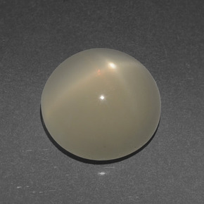 Piedra de luna estrella crema natural de 3,56 ct, corte redondo, translúcido