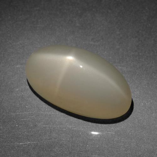 Piedra lunar estrella Marrón cálido claro natural de 8.52 ct, Corte Óvalo, Translúcido