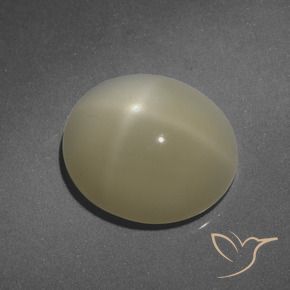Piedra lunar estrella Marrón cálido claro natural de 6.51 ct, Ovalada, Translúcido