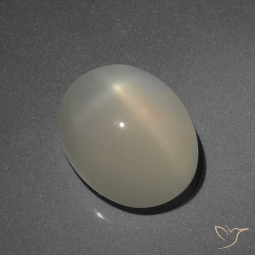 5.27ct Natural Marrón terroso Piedra lunar estrella, Ovalada, Translúcido