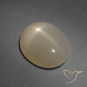 Piedra lunar estrella Marrón pálido natural de 4.99 ct, Ovalada, Translúcido