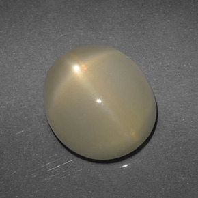 Piedra de luna estrella marrón natural de 5,59 ct, corte óvalo, translúcido