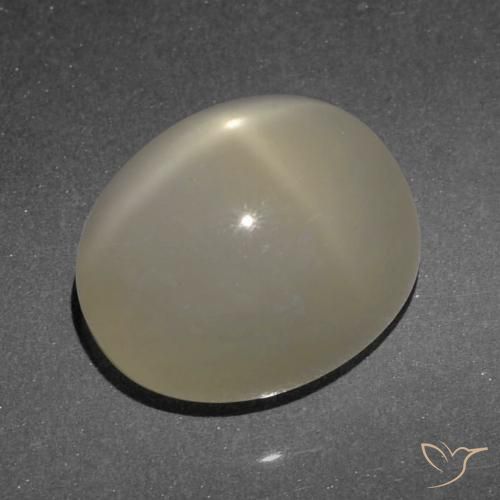 6.84ct Natural Marrón claro Piedra lunar estrella, Ovalada, Translúcido, Photo A