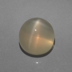 Piedra de luna estrella crema natural de 6,28 ct, corte redondo, translúcido