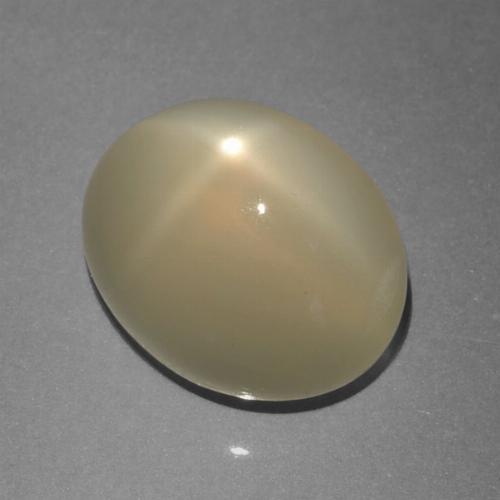 Piedra lunar estrella Marrón cálido claro natural de 7.15 ct, Corte Óvalo, Translúcido