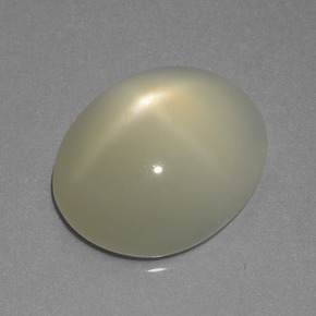 Piedra de luna estrella crema natural de 4,49 ct, corte óvalo, translúcido