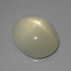Piedra de luna estrella crema natural de 4,49 ct, corte óvalo, translúcido