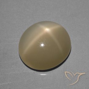 Piedra lunar estrella Marrón amarillo claro natural de 6.68 ct, Ovalada, Translúcido