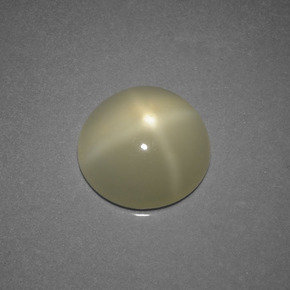 Piedra de luna estrella crema natural de 3,68 ct, corte redondo, translúcido
