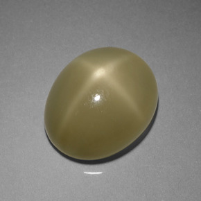 Piedra de luna estrella verde natural de 7,29 ct, corte óvalo, translúcido