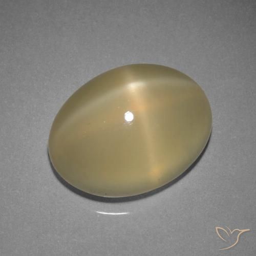 7.29ct Natural Marrón cálido claro Piedra lunar estrella, Ovalada, Translúcido, Photo A