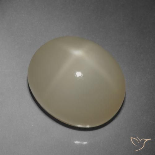 9.42ct Natural Marrón café claro Piedra lunar estrella, Ovalada, Translúcido, Photo A