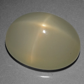 Piedra de luna estrella crema natural de 23,15 ct, corte óvalo, translúcido