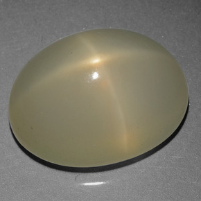 Piedra de luna estrella crema natural de 23,15 ct, corte óvalo, translúcido