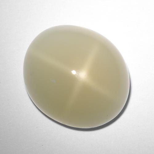 Piedra de luna estrella amarillo natural de 12,51 ct, corte óvalo, translúcido