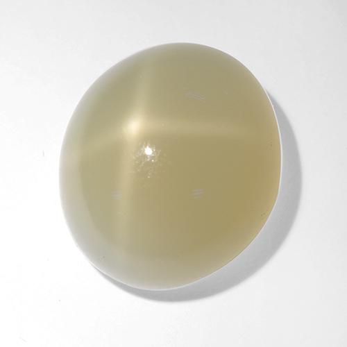 Piedra de luna estrella amarillo natural de 12,51 ct, corte óvalo, translúcido