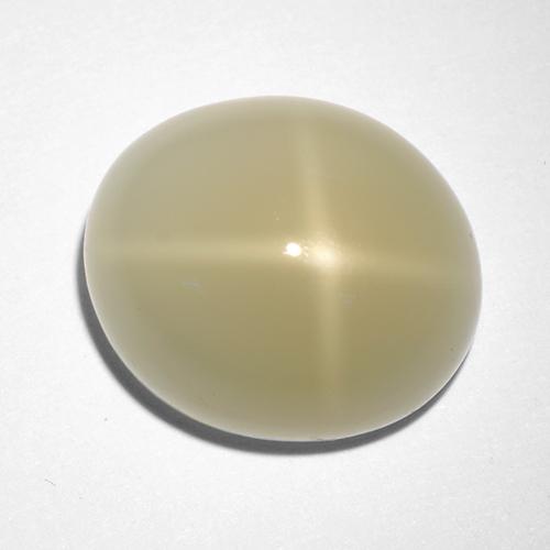 Piedra de luna estrella amarillo natural de 12,51 ct, corte óvalo, translúcido