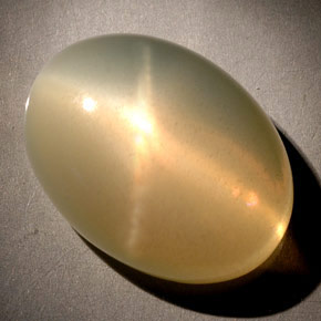 Piedra de luna estrella naranja natural de 18,09 ct, transparente, transparente / translúcido