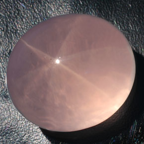 Cuarzo rosa estrella rosa natural de 182,80 ct, transparente, transparente / translúcido