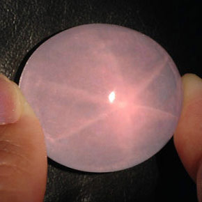 Cuarzo rosa estrella rosa natural de 167,45 ct, transparente, transparente / translúcido