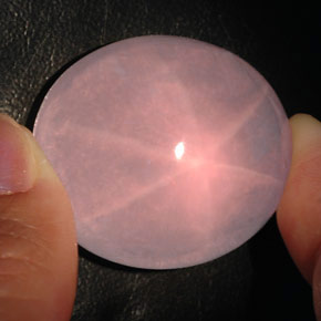 Cuarzo rosa estrella rosa natural de 120,50 ct, transparente, transparente / translúcido