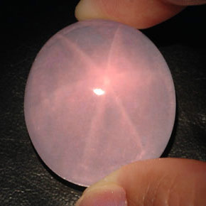Cuarzo rosa estrella rosa natural de 120,50 ct, transparente, transparente / translúcido