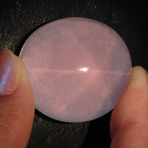 Cuarzo rosa estrella rosa natural de 101,45 ct, transparente, transparente / translúcido