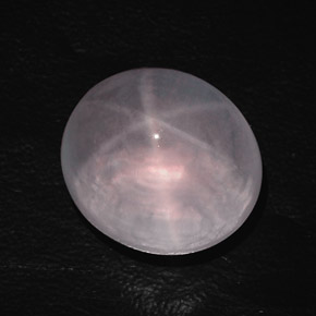 Cuarzo rosa estrella rosa natural de 38,95 ct, corte óvalo, transparente