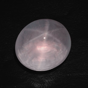 Cuarzo rosa estrella rosa natural de 38,95 ct, corte óvalo, transparente
