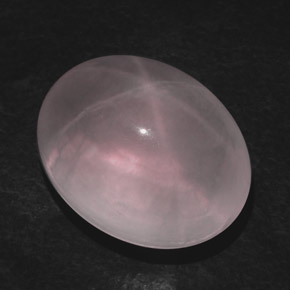 Cuarzo rosa estrella rosa natural de 42,71 ct, corte óvalo, transparente