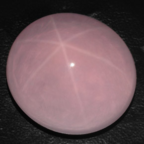 Cuarzo rosa estrella rosa natural de 93,25 ct, transparente, transparente / translúcido