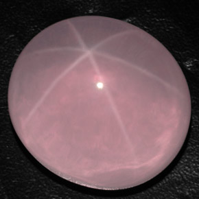 Cuarzo rosa estrella rosa natural de 163,20 ct, transparente, transparente / translúcido