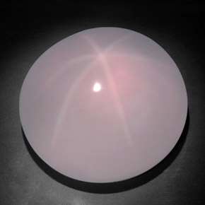 Cuarzo rosa estrella rosa natural de 311,65 ct, corte óvalo, transparente