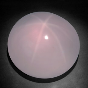 Cuarzo rosa estrella rosa natural de 311,65 ct, corte óvalo, transparente