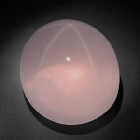 Cuarzo rosa estrella rosa natural de 149,85 ct, corte óvalo, transparente