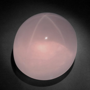 Cuarzo rosa estrella rosa natural de 149,85 ct, corte óvalo, transparente