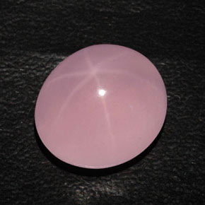 Cuarzo Rosa Estrella Rosa natural de 24.14 ct, Corte Óvalo, Translúcido